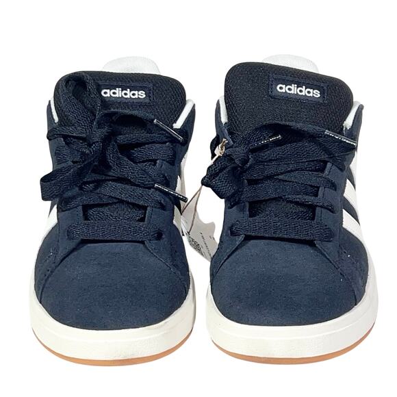 Adidas Grand Court 00s Kids Tennis Shoe Size 5 Black White JH6178 New - Picture 4 of 10